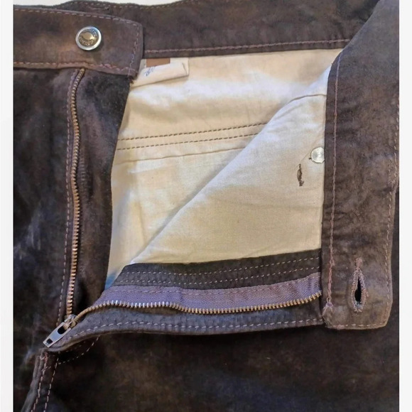 Skotts Brown Suede Lined Pants  Size 32 - Picture 8 of 12